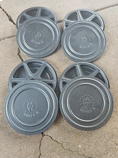 super 8 projector reels and cases