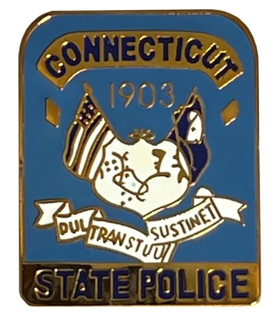 Wholesale Lot of 6 Connecticut State Police Patch Hat Cap Lapel Pin POP-007