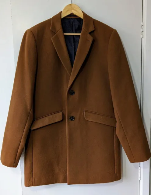 Matalan Smart Long Brown Coat Size Medium