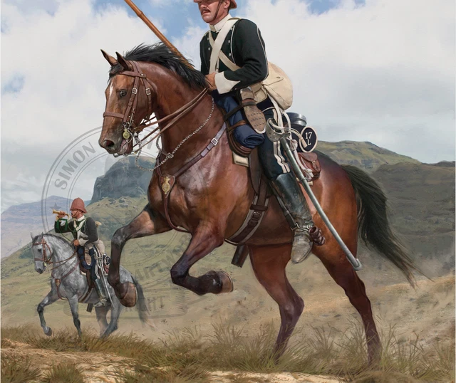 RORKES DRIFT ISANDLWANA 17th Lancers Zulu War Art print Ltd ed Artist ...