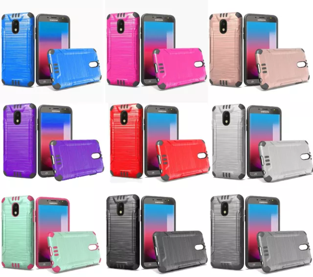 For Samsung Galaxy J7 Star / J7 Refine / J7 V 2nd Gen 2018 Brush Cover Case