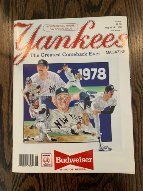 Yankees Magazine Aug 11, 1988 - Equitable Old Timers Day Special Issue