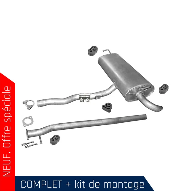 Ligne D'Échappement Complète Pour Nissan Qashqai (J10) 1.6 - 2 Silencieux, Acier Aluminié