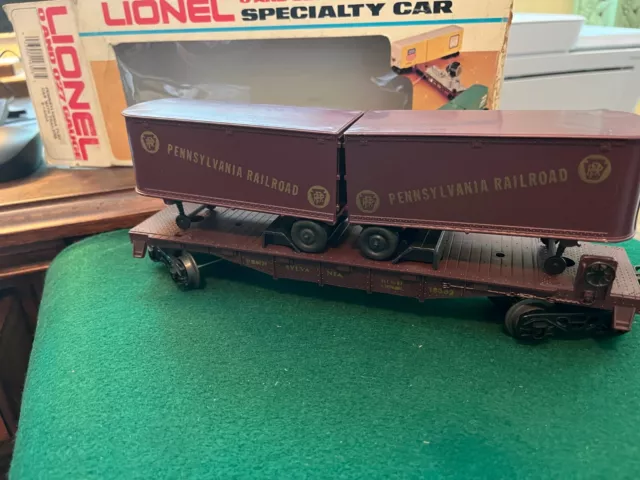 Lionel 16303 Pennsylvania Railroad  Flatcar w/Trailers NIB  USA