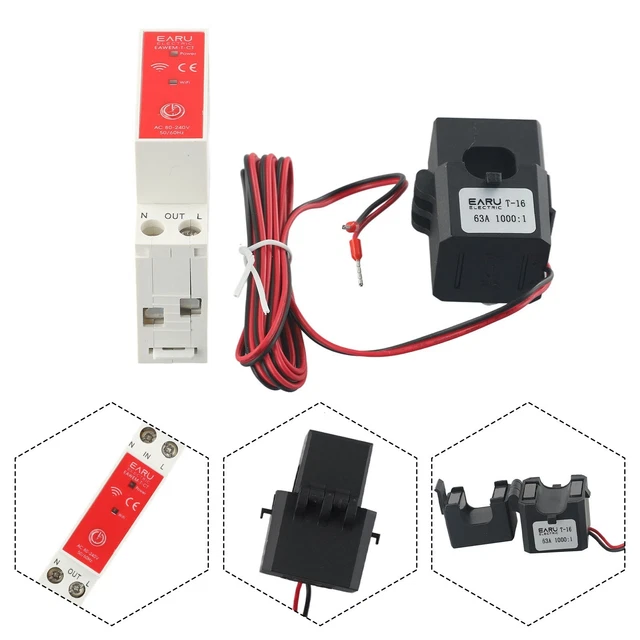 JOYELEC Überspannungsschutz Hutschiene – 230V 63A, Unterspannung & Phasenausfall, Einstellbar, DIN