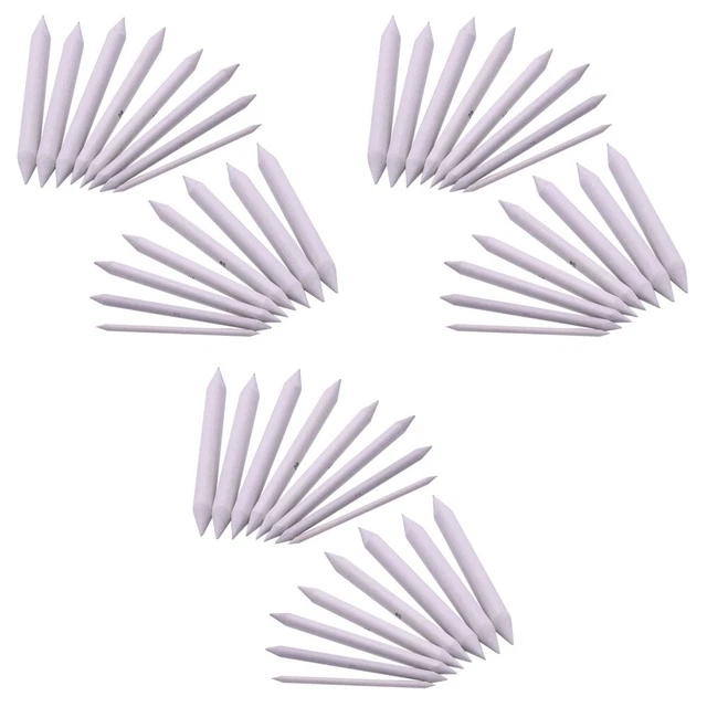 Juego de 54 piezas de tocones y tortillones mezcla tocón dibujo blanco estampado de periódico