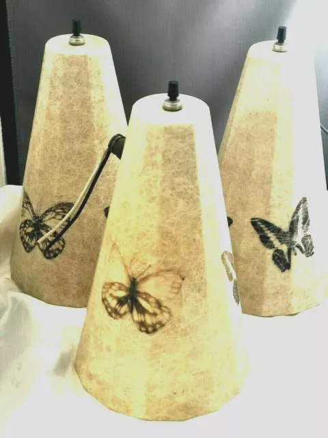 Vintage Mid-Century Modern Fiberglass Butterfly Fabulous Wall Sconces