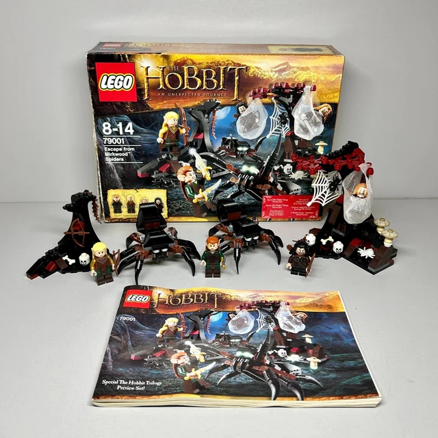 LEGO THE HOBBIT 79001 Escape from Mirkwood Spiders 95% COMPLETE