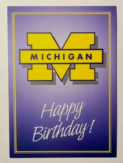 Bernie Kosar Happy Birthday Greeting Card Michigan Wolverine University History
