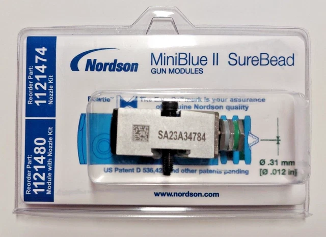 NORDSON 1121480 Miniblue II SureBead With 1121474 NEW IN ORIGINAL PACKAGING NORDSON 1121480 Miniblue II SureBead With 1121474 NEW IN ORIGINAL PACKAGING