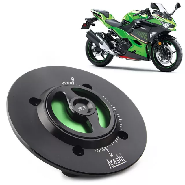 Green Gas Tankdeckel Tankdeckelabdeckung für KAWASAKI Ninja400 & ZX6R & NINJA650