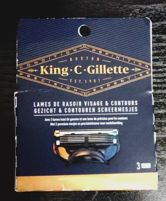 LAMES DE RASOIR KING C GILLETTEPOUR LE COU 3 recharges  NEUF