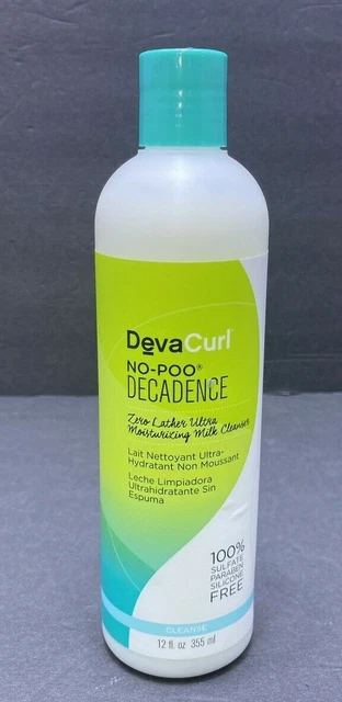 Milk Cleanser, 12oz, DevaCurl, No-Poo, Decadence Zero Lather Ultra Moisturizing