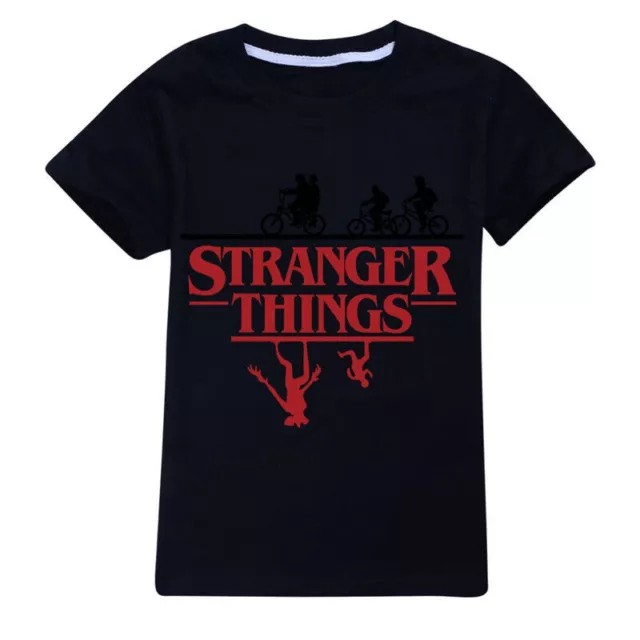 T-shirt StrangerThings ragazzi ragazze casual maniche corte bambini t-shirt top maglietta regalo 2
