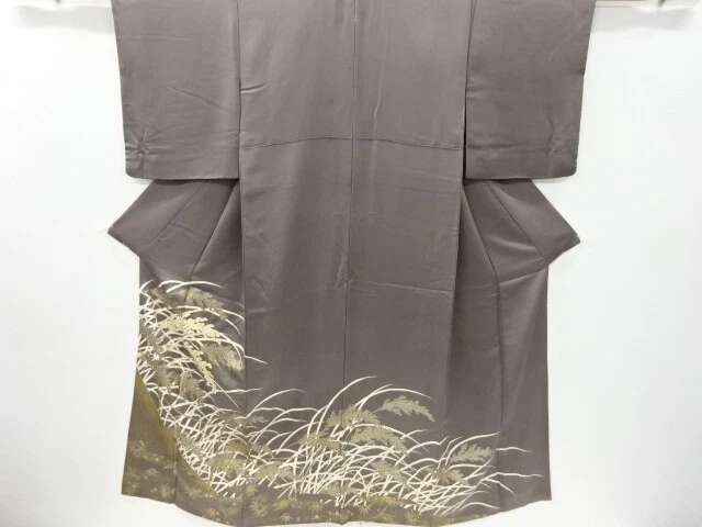 6877587: Japanese Kimono / Vintage Iro-Tomesode / Embroidery / Ear Of Rice