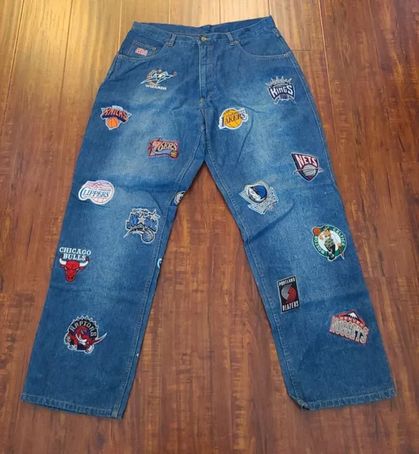 NBA UNK Embroidered Team Logo Patch Basketball Jeans (36)