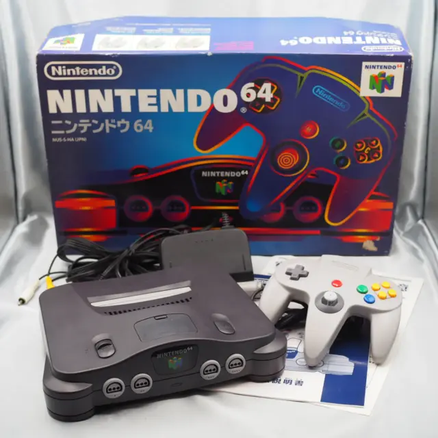 Sistema de consola Nintendo 64 Negro NUS-001 En caja Probado Región de...
