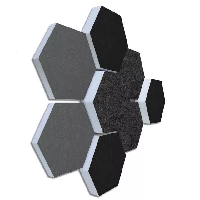 Akustikschaumstoff Basotect® weiß Hexagon selbstklebend mit Akustik-W