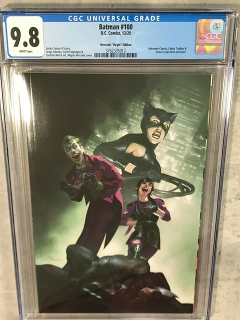 Batman #100 CGC 9.8 Miguel Mercado Virgin Variant Cover Punchline Catwoman DC