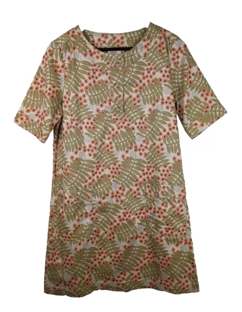 Madras by A.P.C Botanical Print Tunic Dress Size Small - 100% Cotton