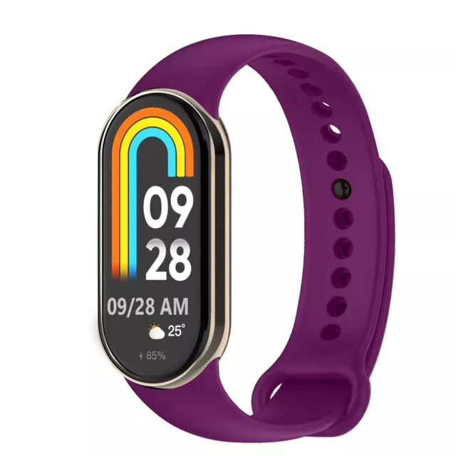 Ersatzarmband für Xiaomi Mi Band 8, Farbe hellviolett, Silikon Flexibel