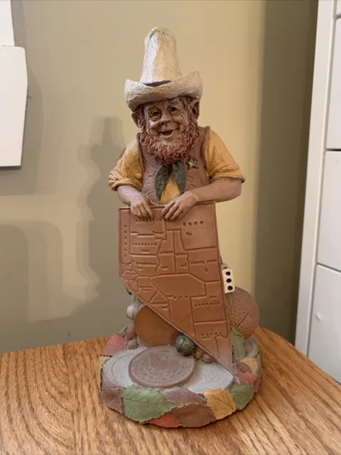 Vintage 7.5" Tom Clark Gnome Cowboy Las Vegas Nevada Sculpture Figurine 1993