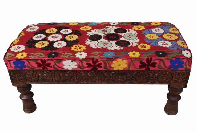 Massivholz orient ottoman Posterbank Sessel Bank Stuhl Hocker Sitzbank bench 23C