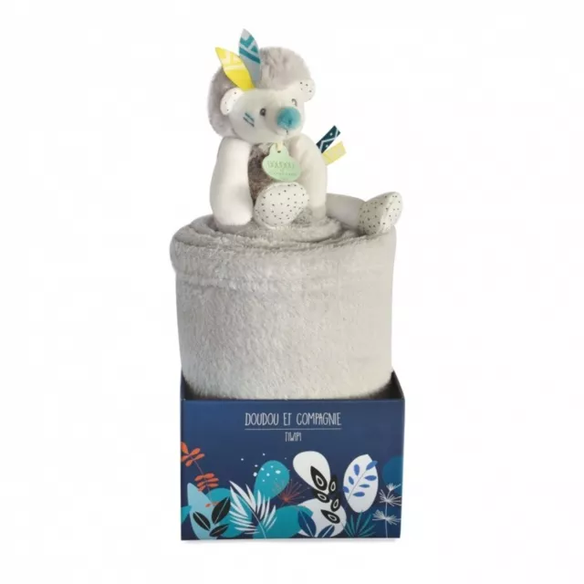 DOUDOU ET COMPAGNIE - TIWIPI HEDGEHOG - Manta con peluche -  - DC3647