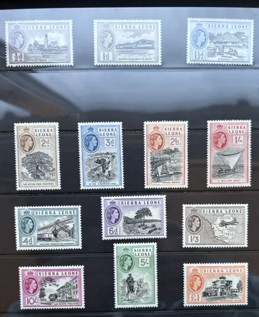 Sierra Leone 1956-1961 set complete unmounted mint .