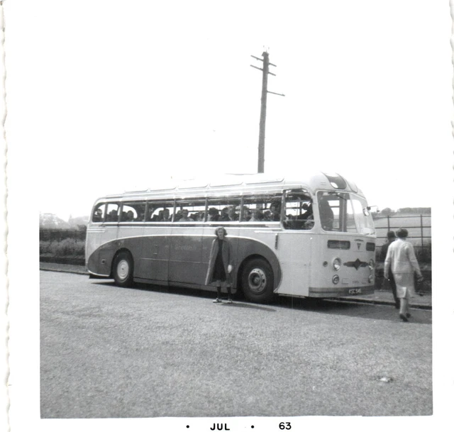 Vintage Found Photo 1963 Tour Bus in Stirling Scotland Travel Snapshot
