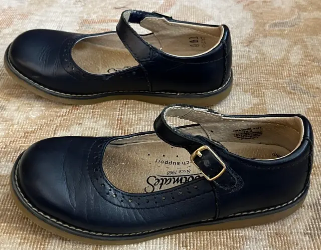 Kid Girls Navy Mary Jane Shoes Footmates Leather 13 M