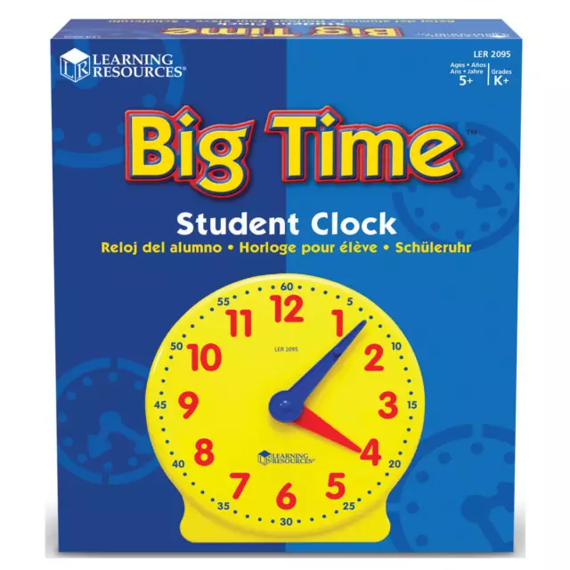 Learning Resources Horloge d'apprentissage pour les élèves Big