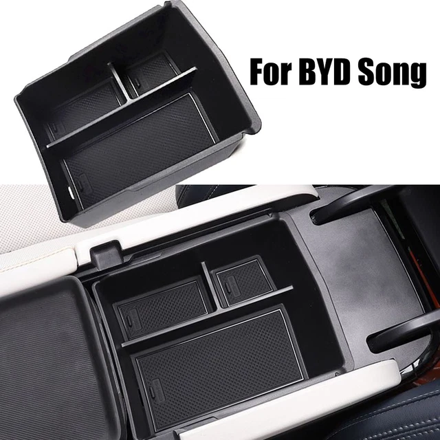 Organiseur D'Accoudoir BYD Song Plus DM-i EV Seal U – Boîte Rangement Console Centrale ABS Noir 2024-2025