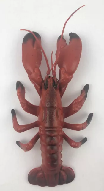 Vintage Blow Mold Lobster Decor Plastic Nautical Sea Life 11 x 6 Red