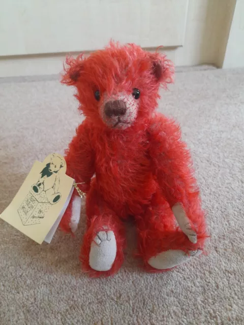 Pam Howells - One of a Kind Fully Jointed Rust Red Mohair Artist Teddy Bear