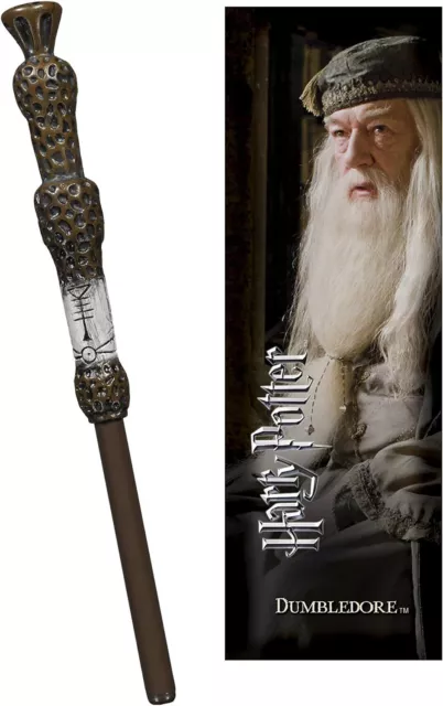 The Noble Collection Harry Potter Albus Dumbledore Wand Pen and Bookmark - 9in