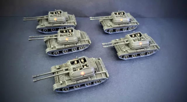 Flames of War: Vietnam PAVN ZSU-57 Platoon Painted X5 'Nam lot resin