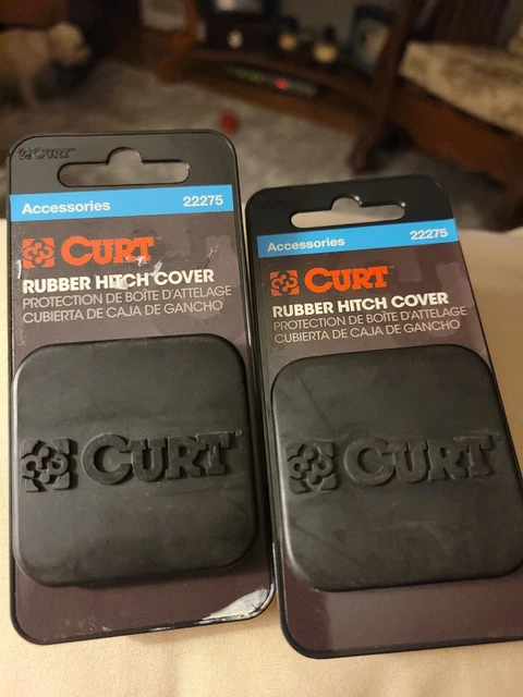 2 Curt 1-1/4" Rubber Hitch Tube Cover Black Rubber keeps debris out x 22275