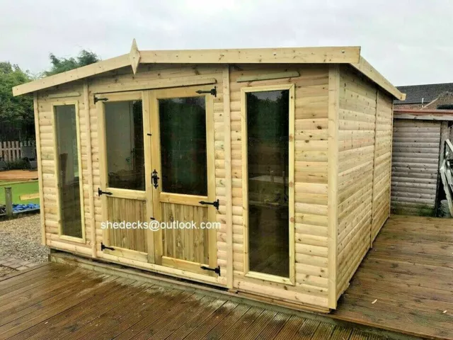 Apex Summer House Garden Office T&G Heavy Duty Shed Summerhouse Man Cave Bar