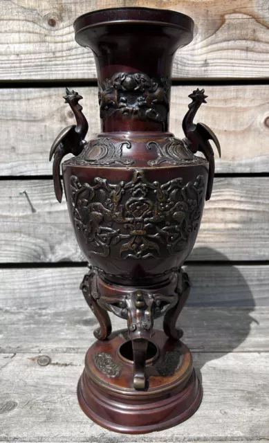 Vase Brule Parfum Bronze XIXeme Japon Japonais Chine China