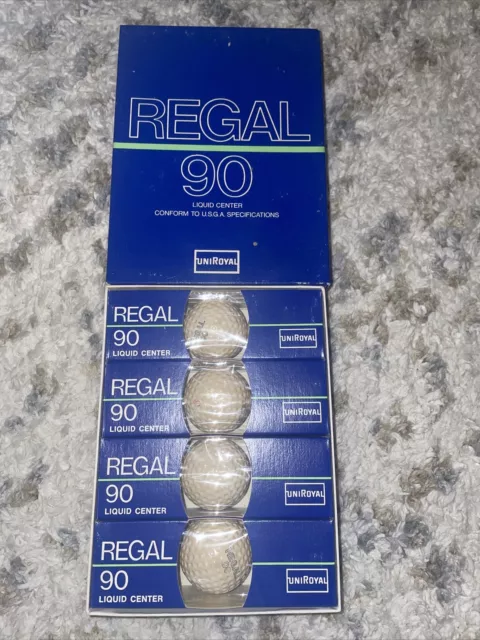 Vintage Uniroyal Regal 90 liquid center golf balls 12 Count New Vintage Free SnH