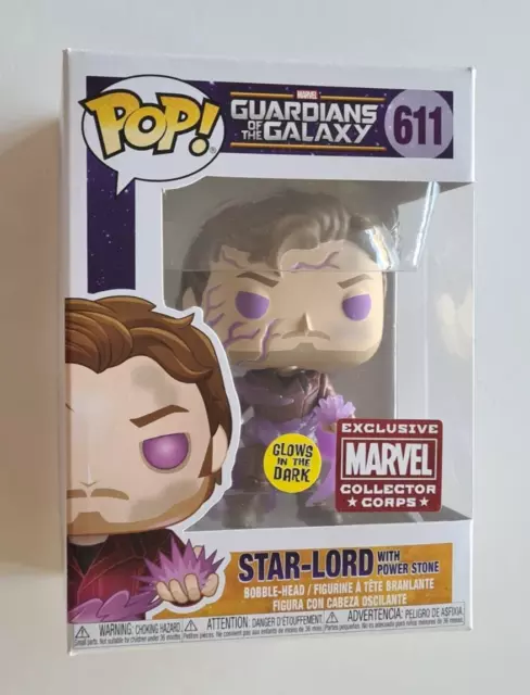 Funko Pop! Marvel Guardians of the Galaxy Star-Lord with Power Stone (Glow)  Marvel Collectors Corp Figure #611