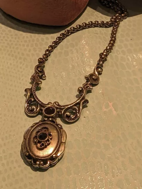 Frauen Collier 835 Silber mit böhmischen Granat länge (43cm) besten für frauen 2