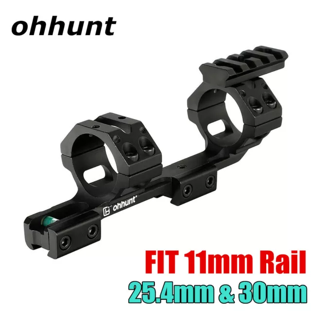 ohhunt 30mm 25.4mm High Offset Cantilever Scope Mount Rings Fit 11mm Dovetail