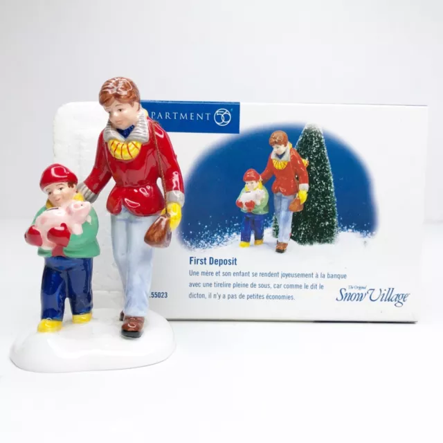 Dept 56 First Deposit 55023 Boy Mom Snow Village Holiday Christmas Decoration