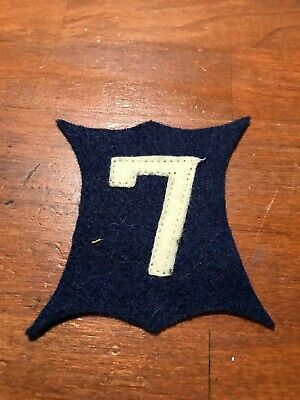 WWI US Army VII 7th Corps  patch wool felt