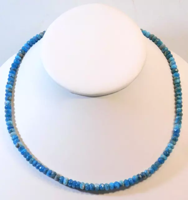 Jay King DTR Mine Finds Sterling Silver Blue Apatite Bead Necklace