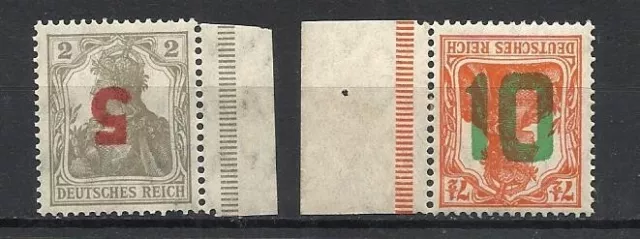 Poland 1919 Gniezno  fi71&72   RARE OVPT  NH*/** signed Mkst INVERTED RARE