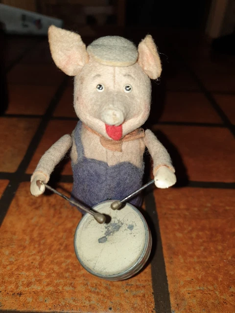 Jouet Mécanique Ancien - Tambour Cirque - Marque Schuco - Rare