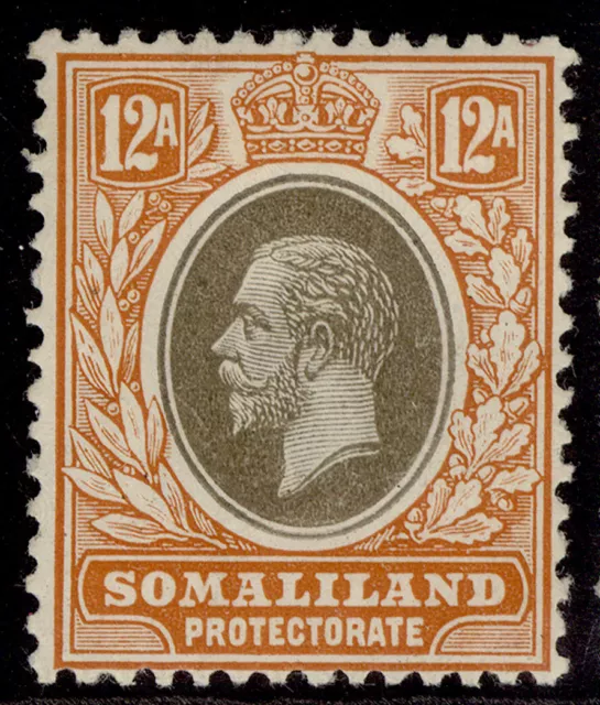 SOMALILAND PROTECTORATE GV SG81, 12a grey-black & orange-buff, M MINT. Cat £10.